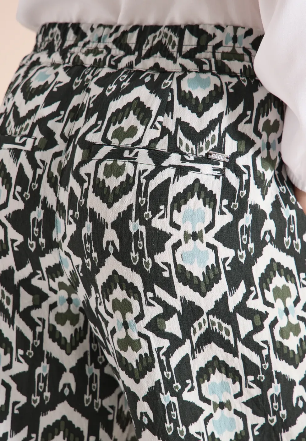 Wide Leg Hose im Loose Fit mit Print