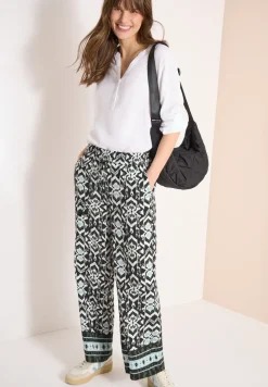 Wide Leg Hose im Loose Fit mit Print