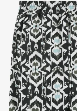 Wide Leg Hose im Loose Fit mit Print