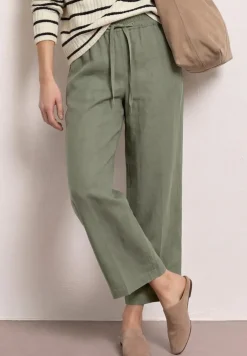 Wide Leg Hose im Loose Fit aus Leinen