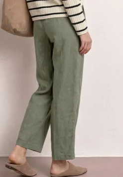 Wide Leg Hose im Loose Fit aus Leinen