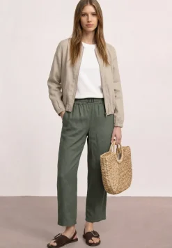 Wide Leg Hose im Loose Fit aus Leinen