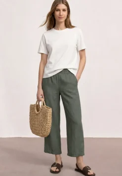 Wide Leg Hose im Loose Fit aus Leinen