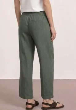 Wide Leg Hose im Loose Fit aus Leinen