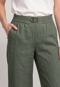 Wide Leg Hose im Loose Fit aus Leinen
