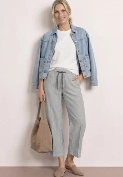 Wide Leg Hose im Loose Fit aus Leinen