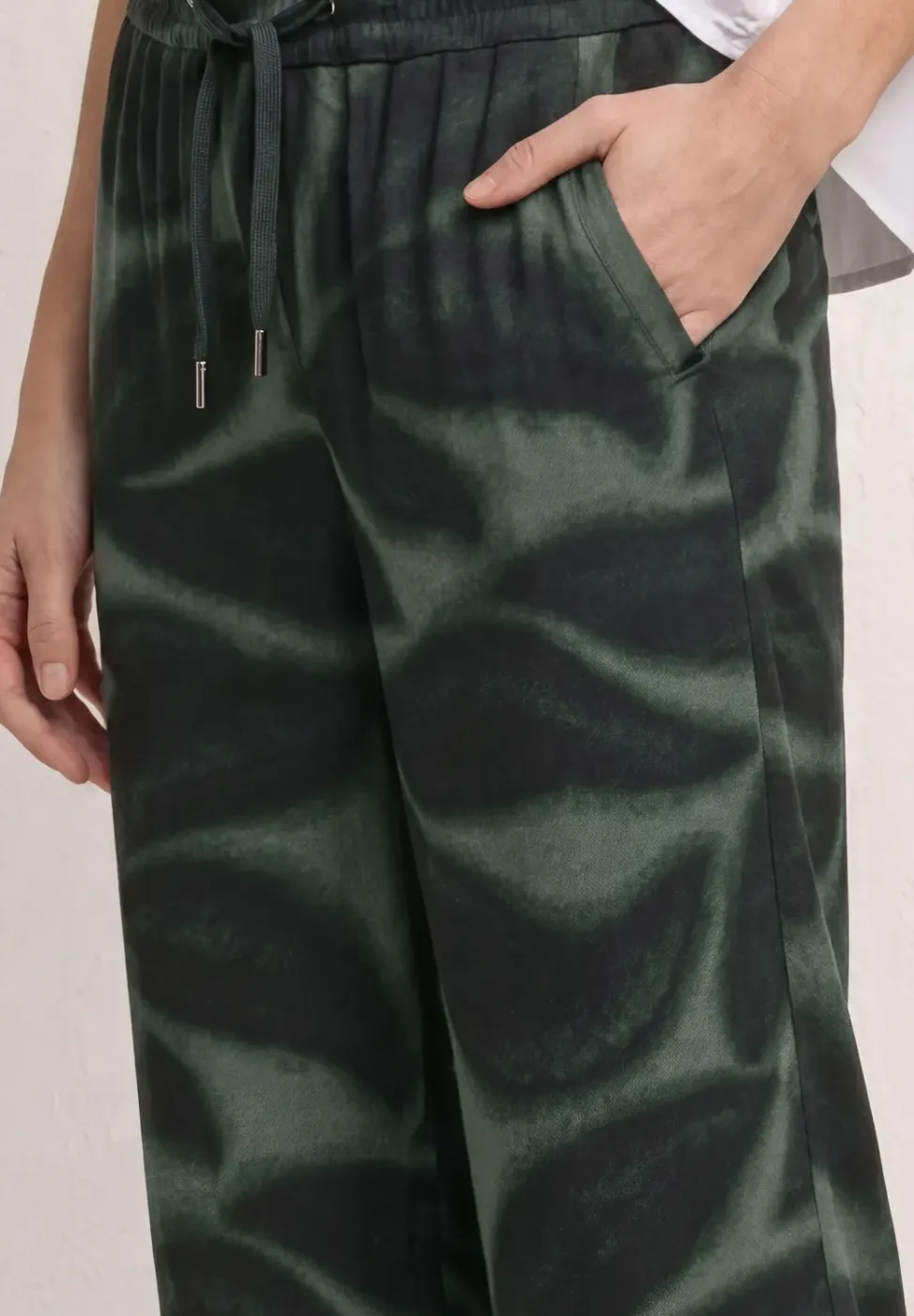 Wide Leg Hose im Loose Fit mit Print