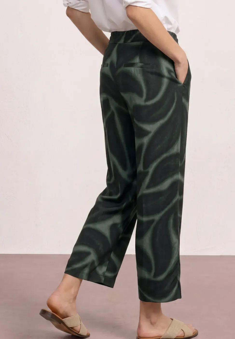 Wide Leg Hose im Loose Fit mit Print