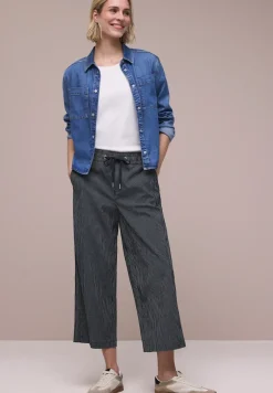 Wide Leg Hose im Loose Fit mit Streifen