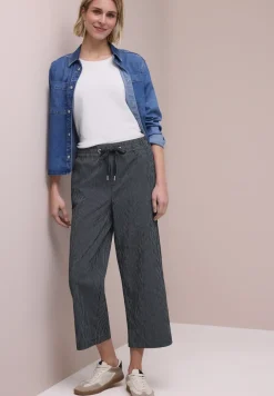 Wide Leg Hose im Loose Fit mit Streifen