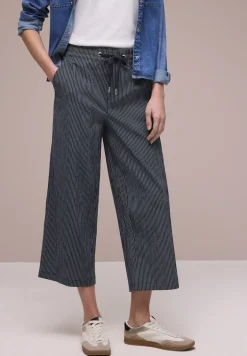 Wide Leg Hose im Loose Fit mit Streifen