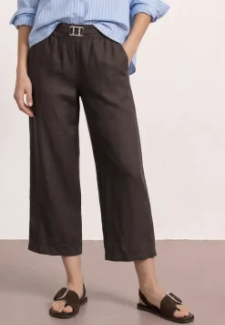 Wide Leg Hose im Loose Fit aus Leinen