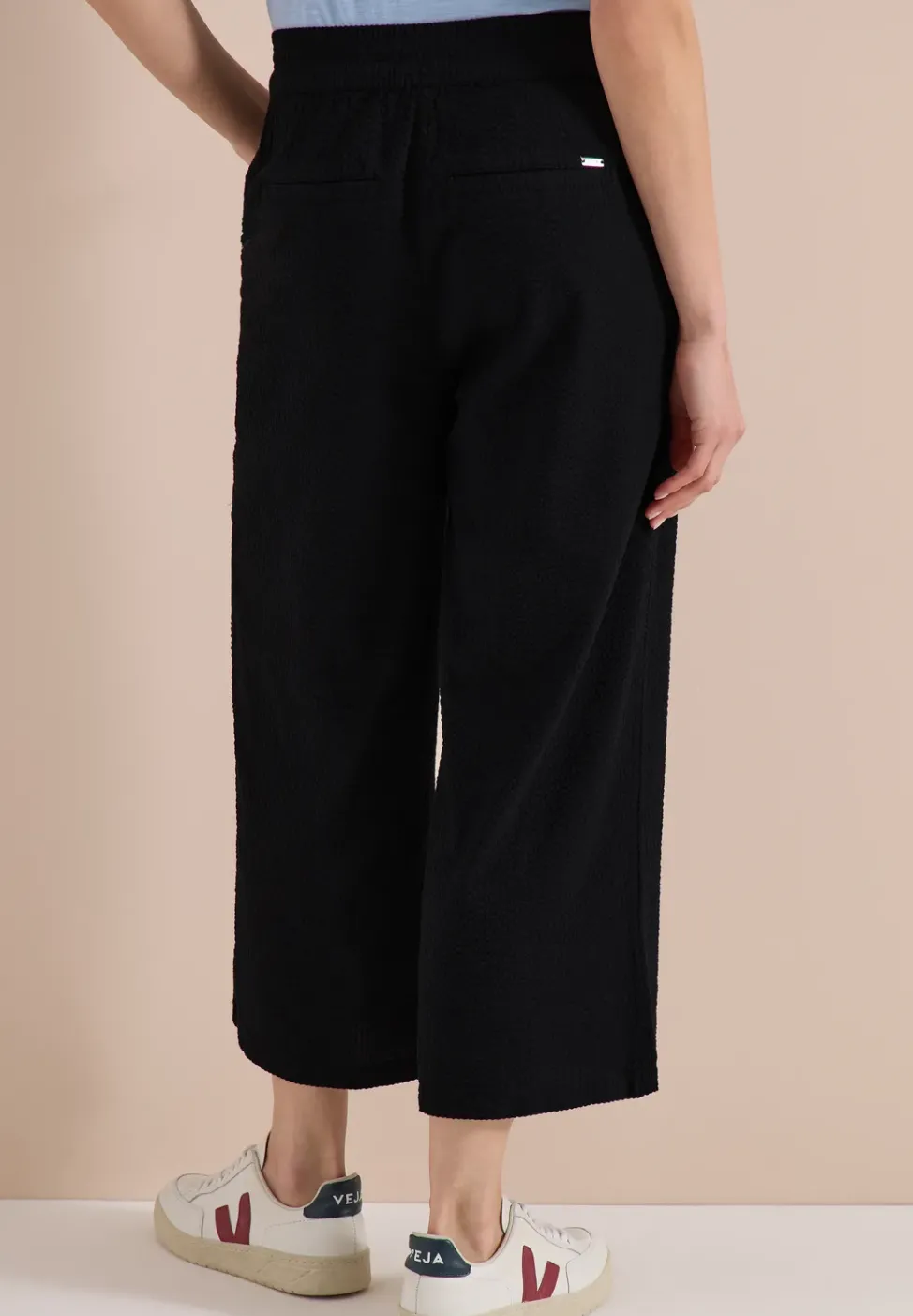 Wide Leg Hose in Seersucker Qualität