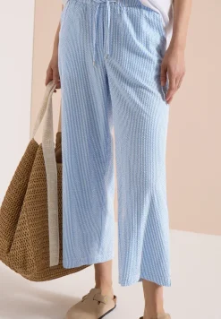 Wide Leg Hose in Seersuckerqualität