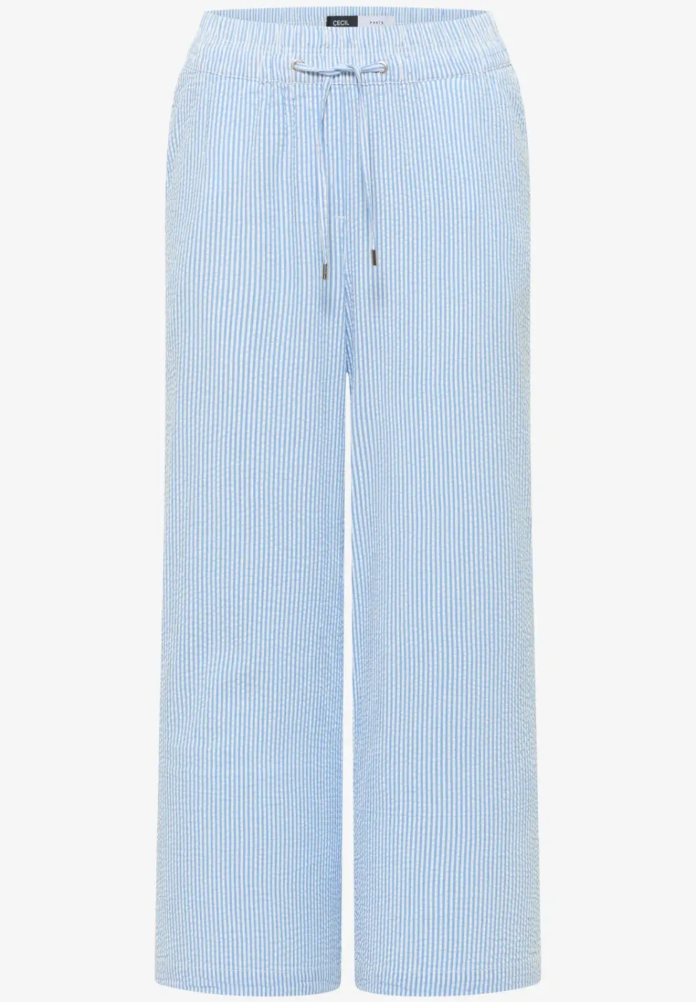 Wide Leg Hose in Seersuckerqualität
