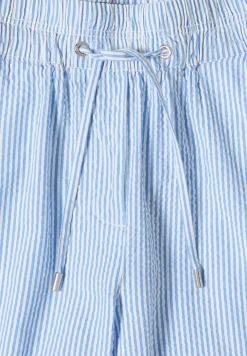 Wide Leg Hose in Seersuckerqualität