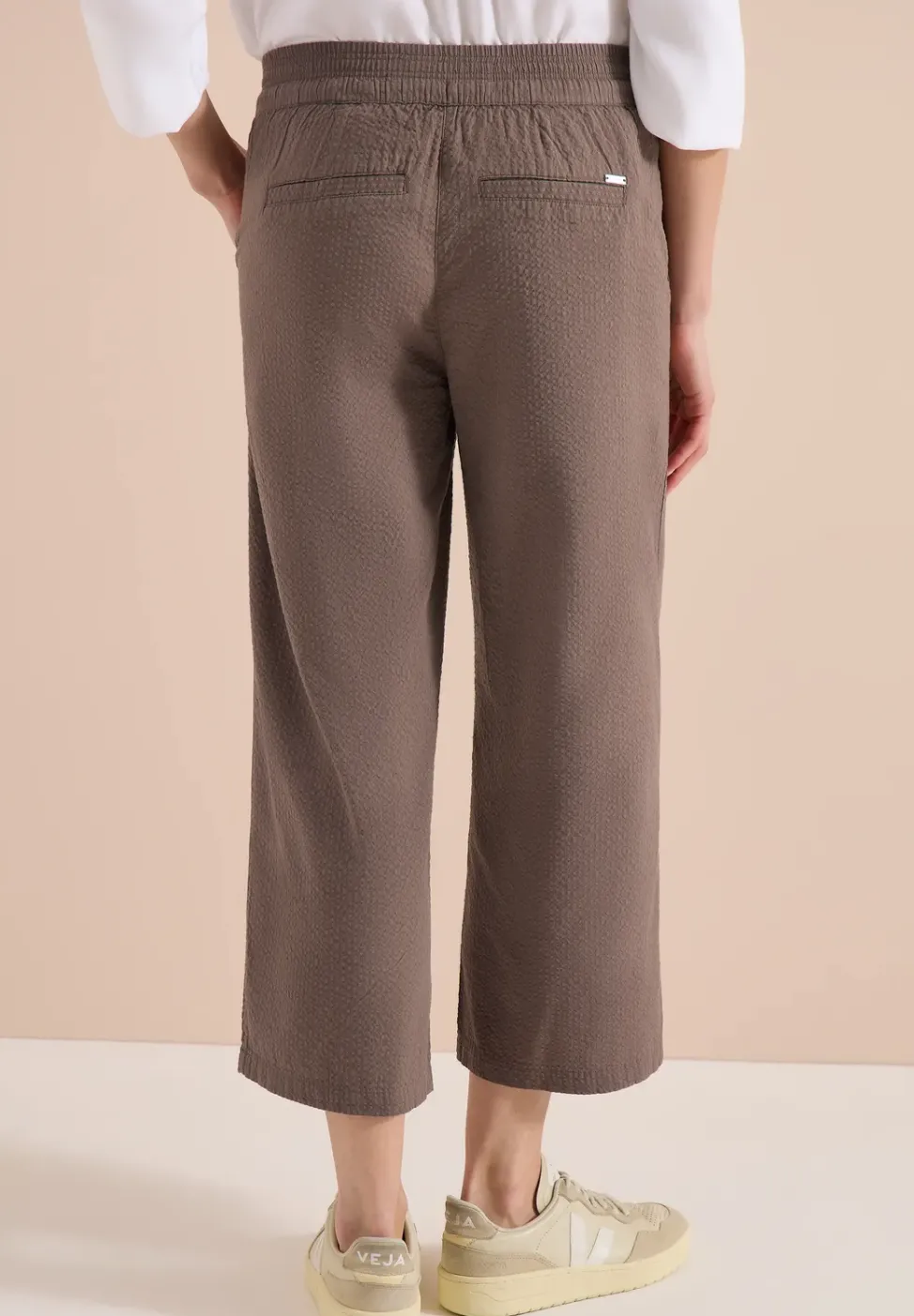 Wide Leg Hose in Seersucker Qualität