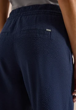 Wide Leg Hose in Seersuckerqualität