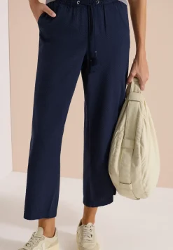 Wide Leg Hose in Seersuckerqualität