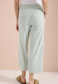 Wide Leg Hose in Seersucker-Qualität