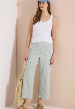 Wide Leg Hose in Seersucker-Qualität