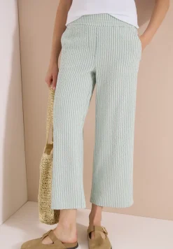 Wide Leg Hose in Seersucker-Qualität