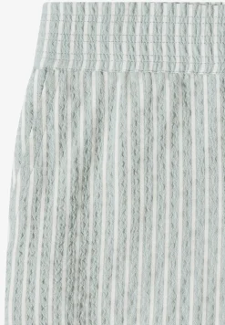 Wide Leg Hose in Seersucker-Qualität