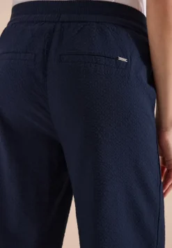 Wide Leg Hose in Seersucker Qualität