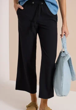 Wide Leg Hose in Seersuckerqualität