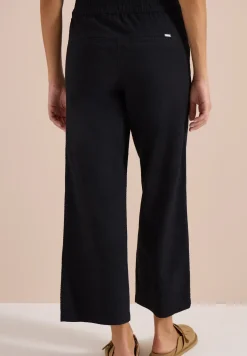 Wide Leg Hose in Seersuckerqualität
