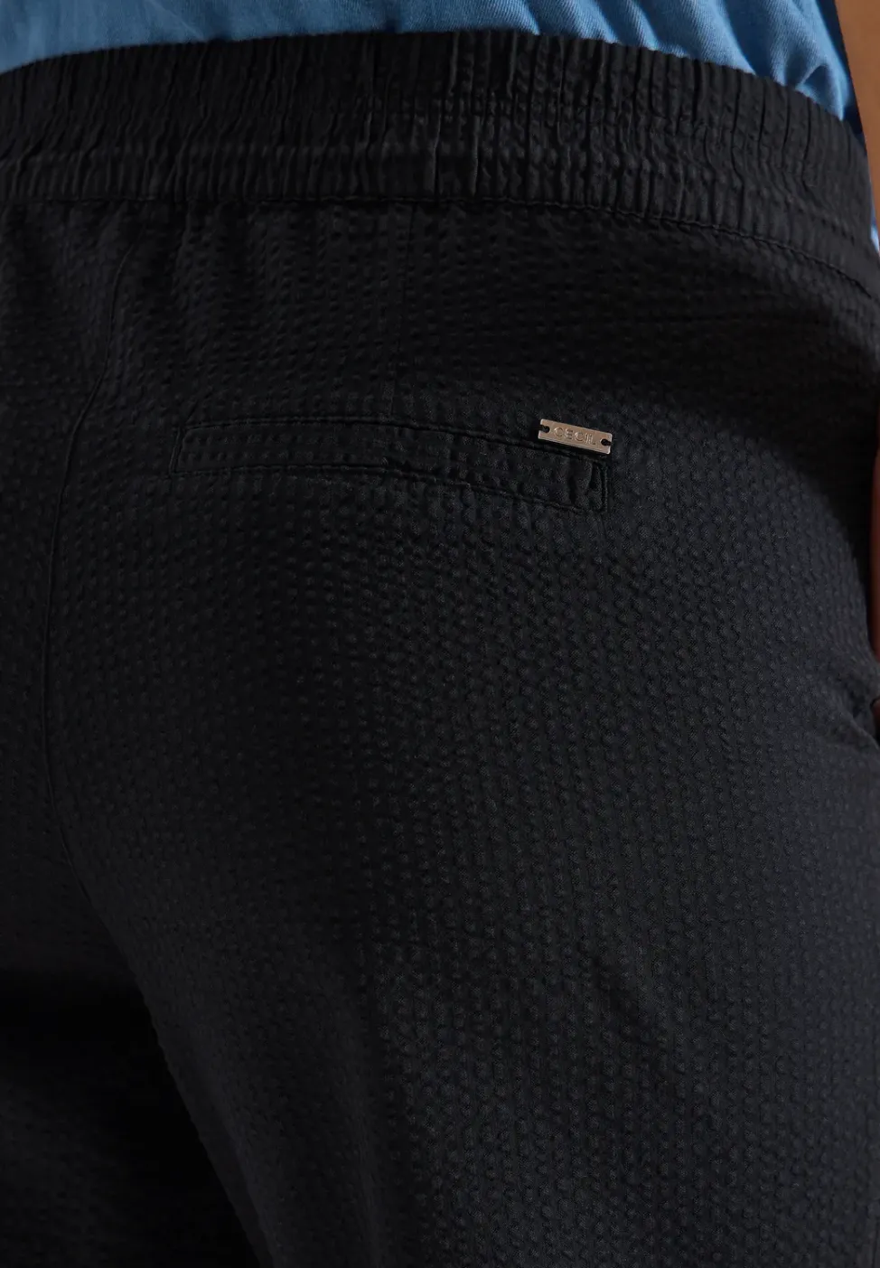 Wide Leg Hose in Seersuckerqualität