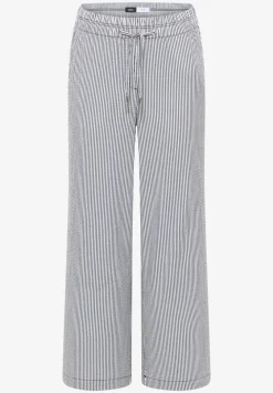 Wide Leg Hose in Seersuckerqualität