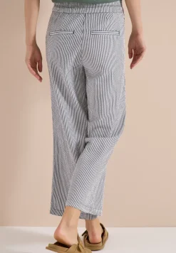 Wide Leg Hose in Seersuckerqualität