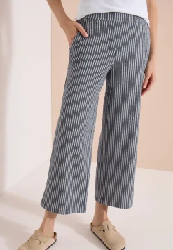 Wide Leg Hose in Seersucker-Qualität
