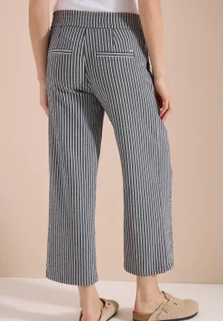 Wide Leg Hose in Seersucker-Qualität
