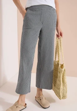 Wide Leg Hose in Seersucker-Qualität