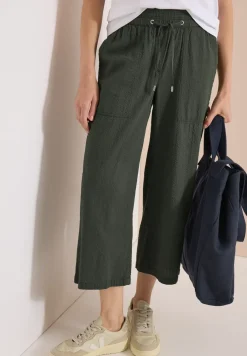 Wide Leg Hose in Seersucker Qualität