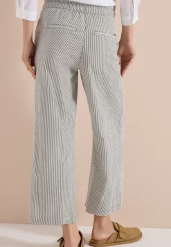 Wide Leg Hose in Seersuckerqualität