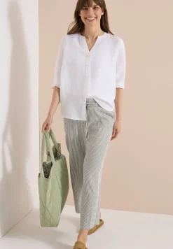Wide Leg Hose in Seersuckerqualität