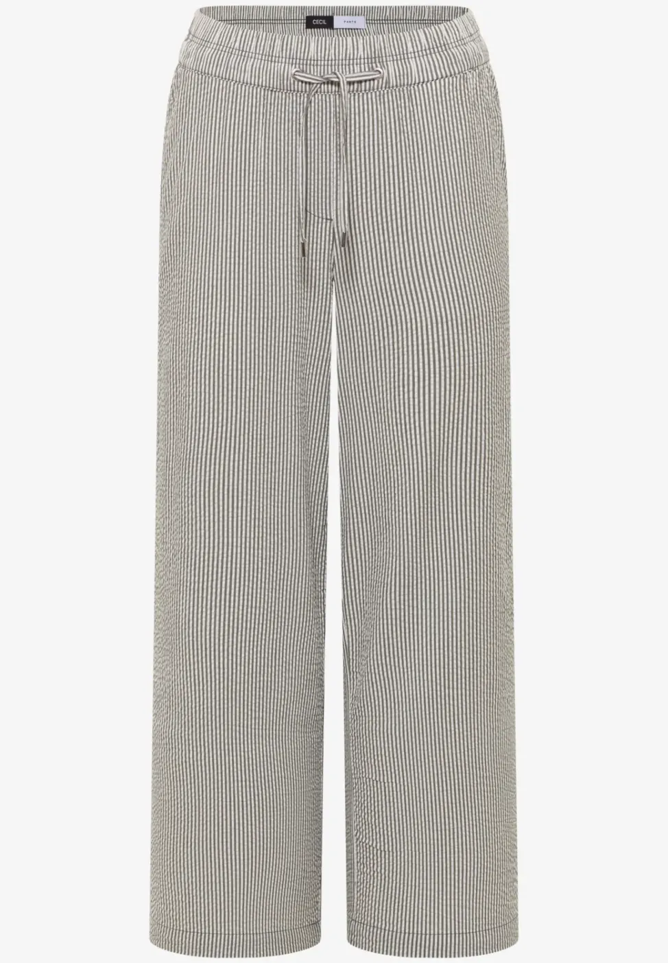 Wide Leg Hose in Seersuckerqualität