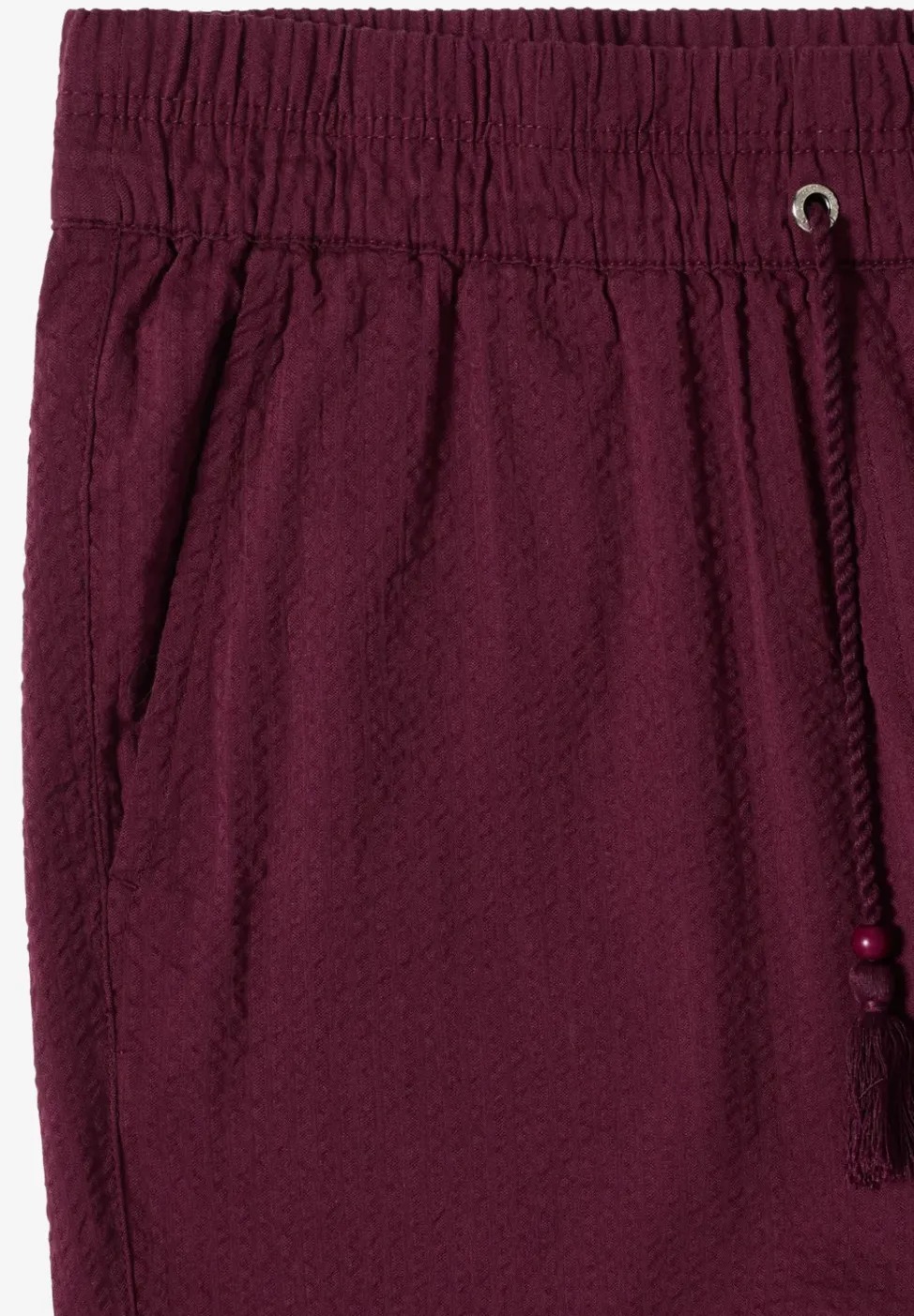Wide Leg Hose in Seersuckerqualität