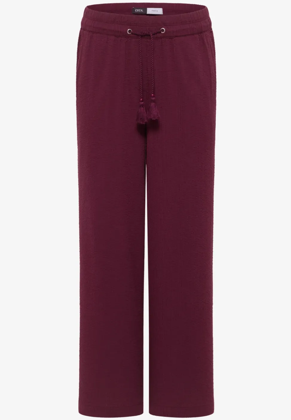 Wide Leg Hose in Seersuckerqualität