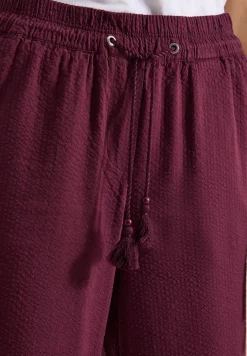 Wide Leg Hose in Seersuckerqualität