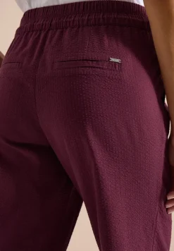 Wide Leg Hose in Seersuckerqualität