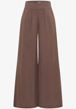Wide Leg Hose mit Crepe Struktur