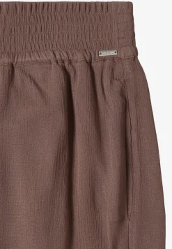 Wide Leg Hose mit Crepe Struktur