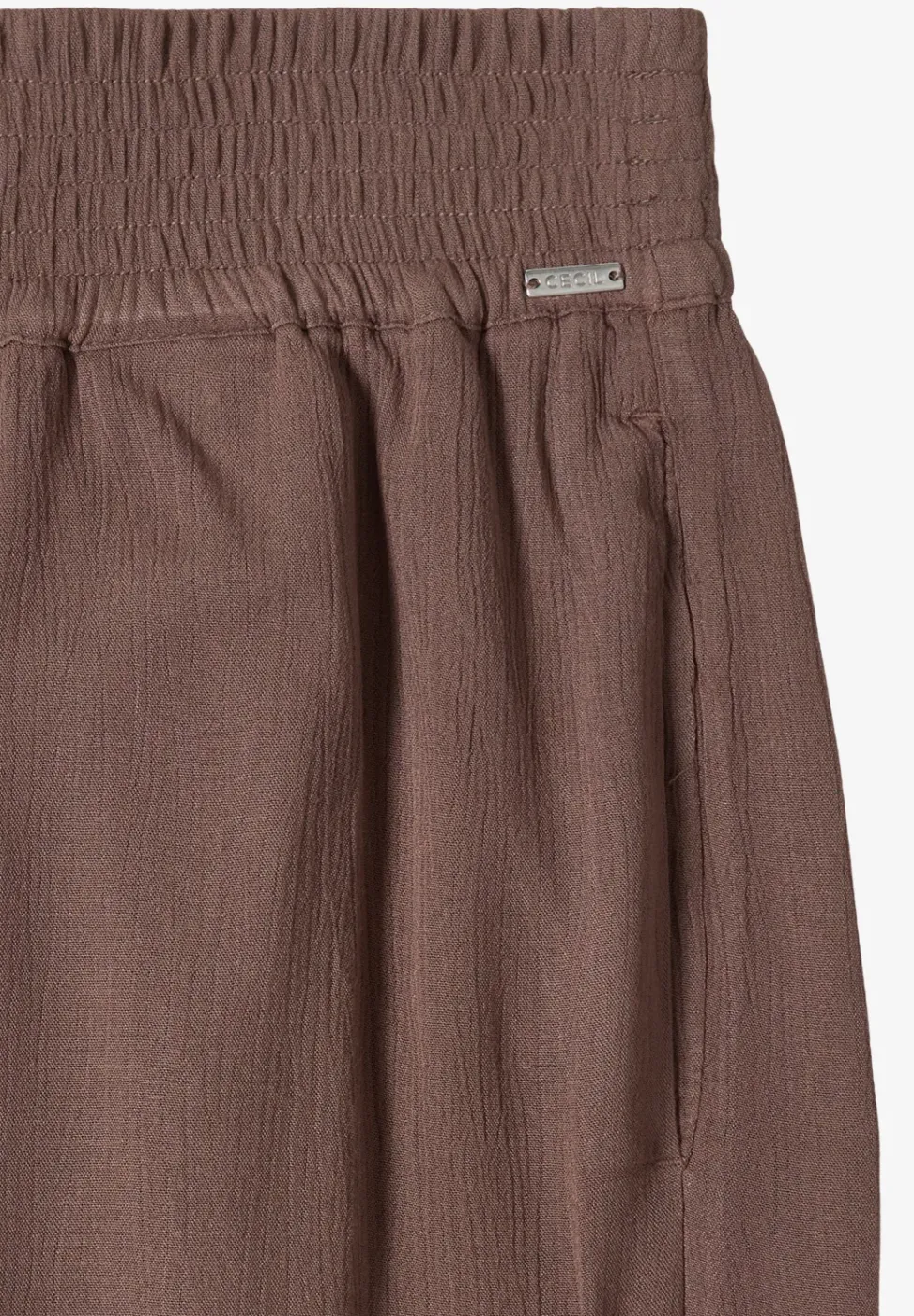 Wide Leg Hose mit Crepe Struktur
