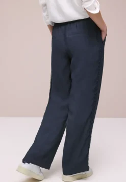 Wide Leg Hose mit Crochet Tape