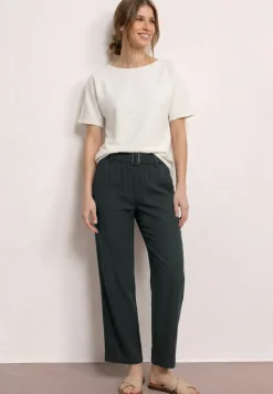 Wide Leg Hose mit Gürtel im Casual Fit