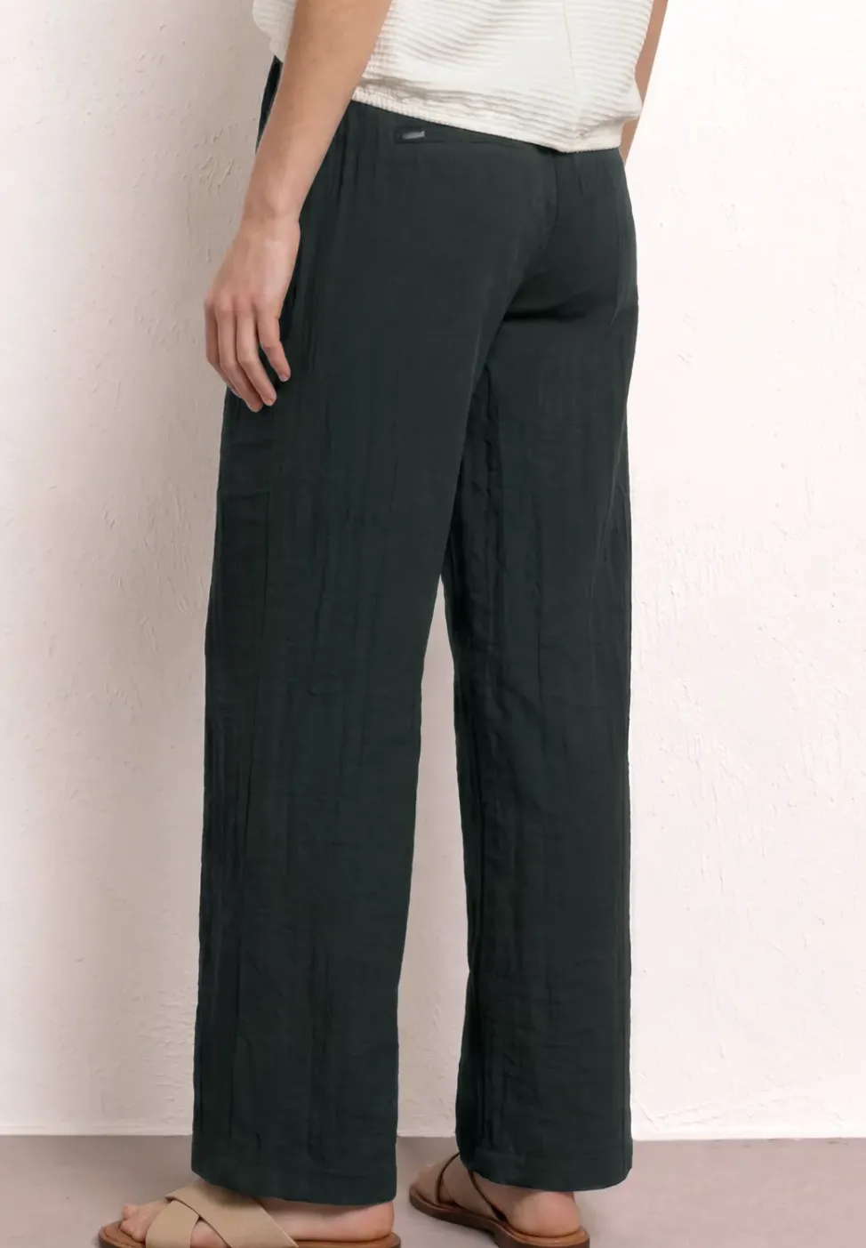 Wide Leg Hose mit Gürtel im Casual Fit